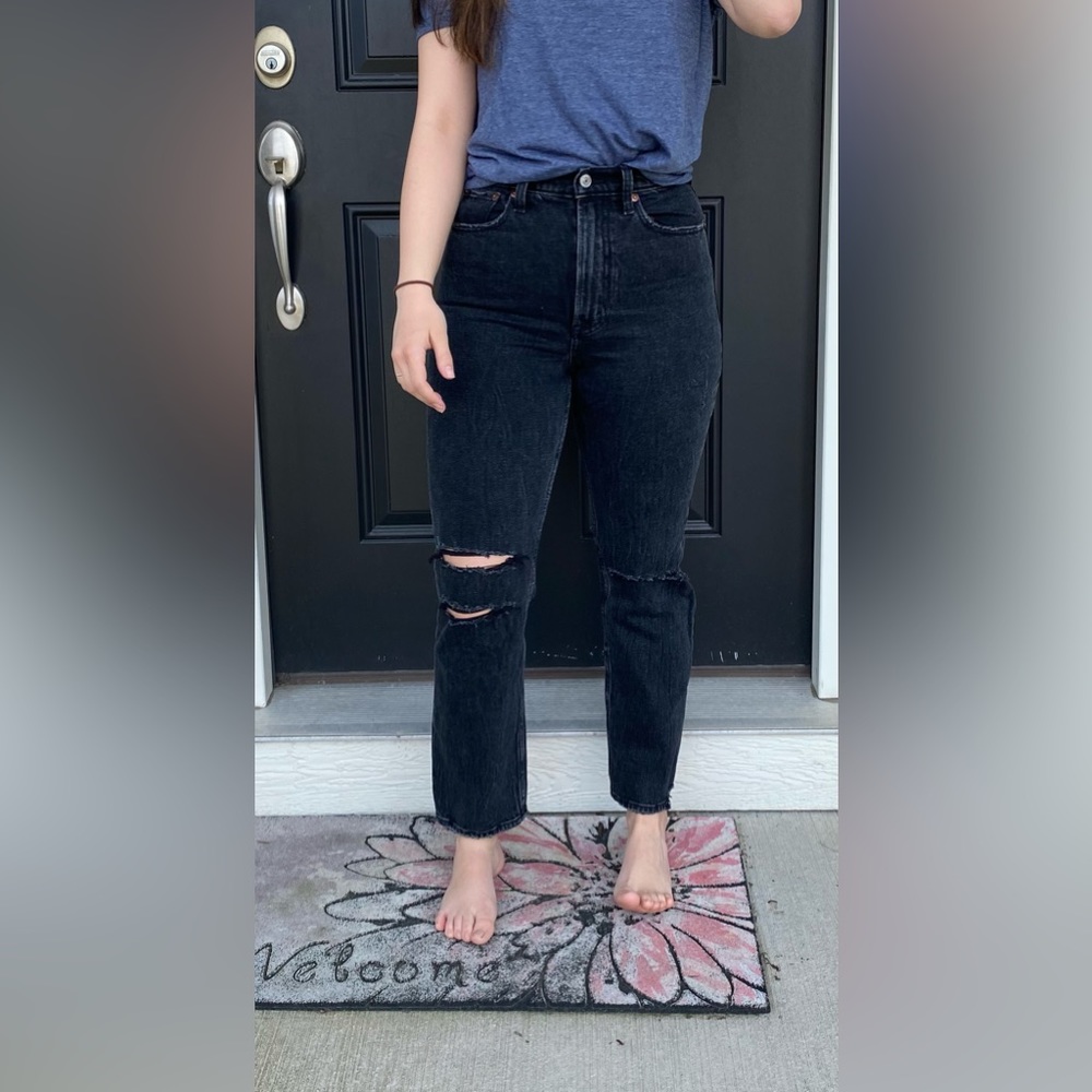 Abercrombie ultra high rise ankle straight